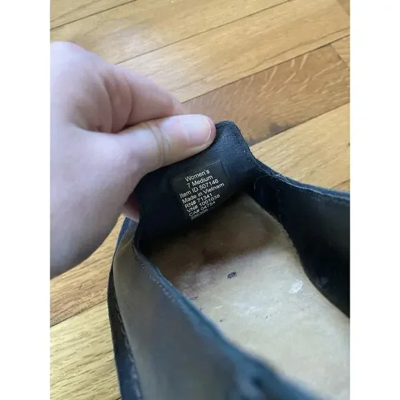 L.L. Bean Stonington Slip-On Shoes Womens 7 M Leather Black Loafers 507146 - Picture 8 of 9